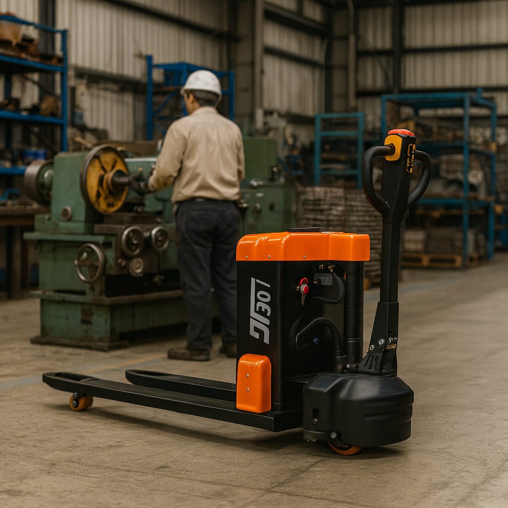 Manufacturing plant pallet jack use