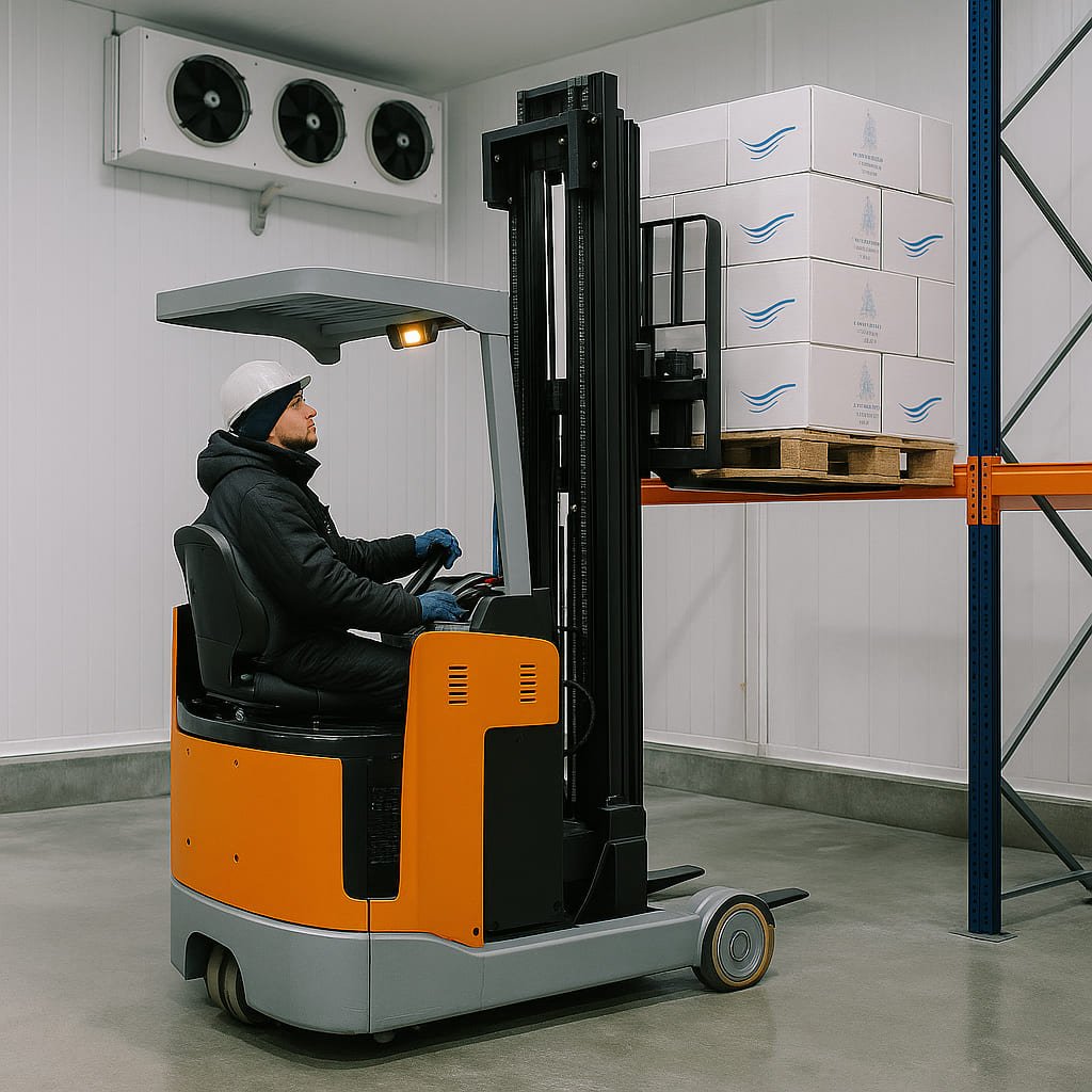 Cold storage electric reach truck