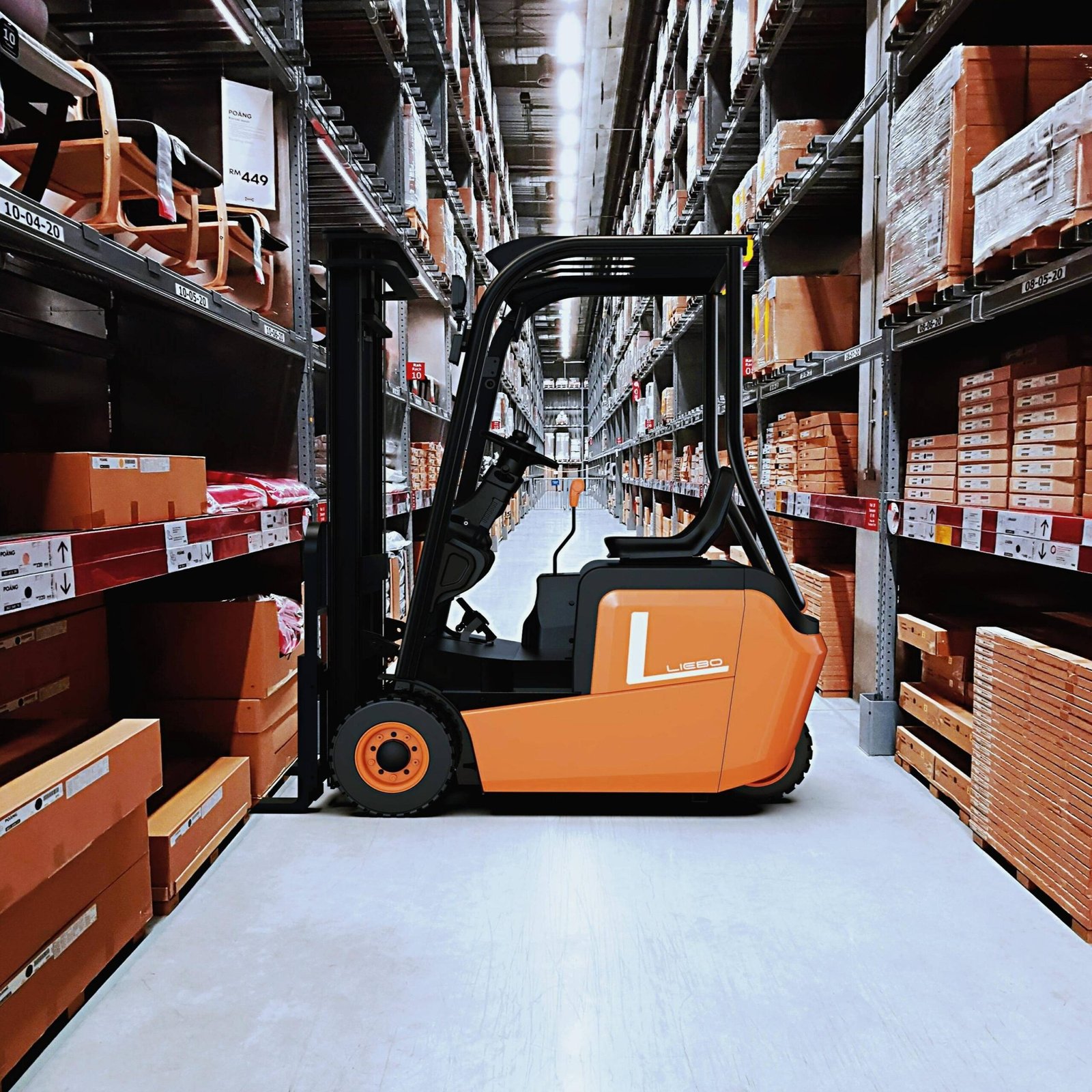 Voltruk forklift used in retail storage facility