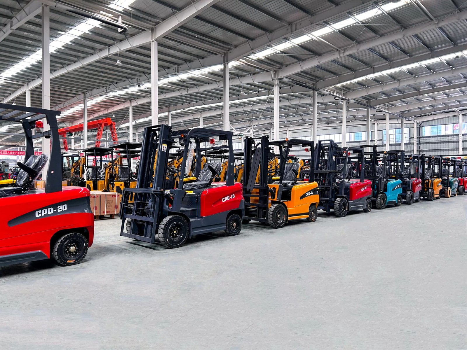 Voltruk warehouse and finished forklift stock area